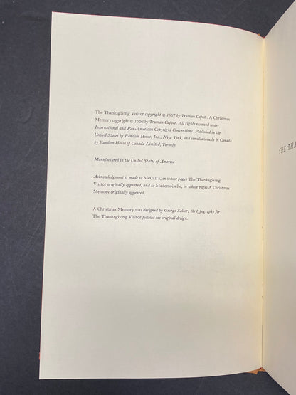 The Thanksgiving Visitor / A Christmas Memory - Truman Capote - 1st Thus - 1967