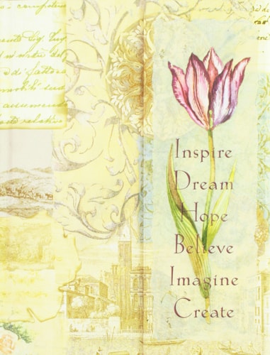 Journal W/magnetic Flap - Inspire, Dream, Hope, Believe, Imagine, Create