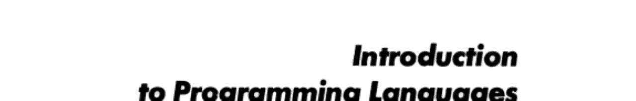 Introduction to Programming Languages