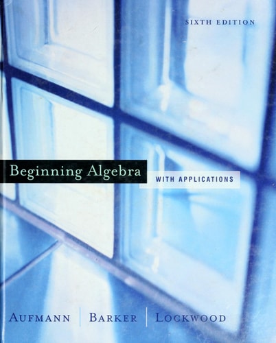 Beginning Algebra with Applications