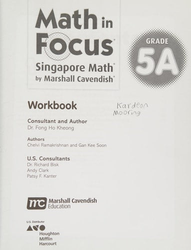 Student Workbook A Grade 5 (Math in Focus (STA))