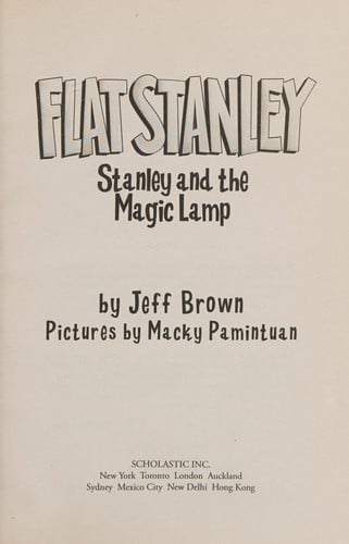 Stanley & the Maic Lamp Flat Stanley