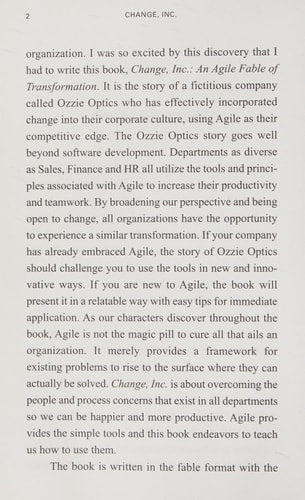 Change Inc.: An Agile Fable of Transformation