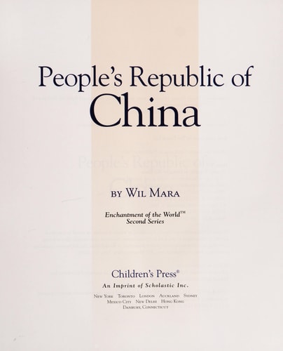 People's Republic of China (Enchantment of the World Second Series)