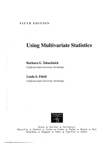 Using Multivariate Statistics