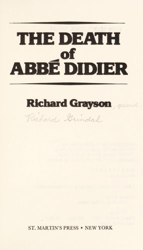 The Death of Abbe Didier