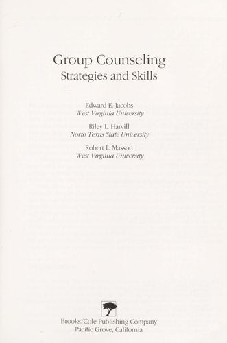 Group counseling: Strategies and skills
