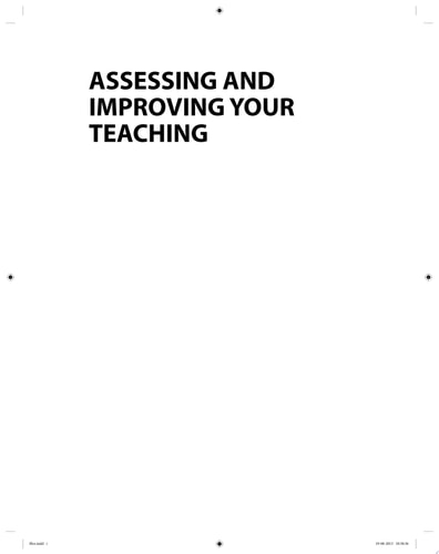 Assessing and Improving Your Teaching: Strategies and Rubrics for Faculty Growth and Student Learning