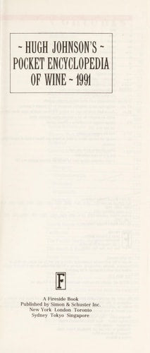Hugh Johnson's Pocket Encyclopedia: Of Wine 1991 (Hugh Johnson's Pocket Wine Book)