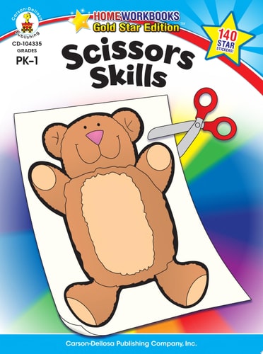 Scissor Skills Activity Book for Kids Ages 3-5, Colorful Animals, Shapes, and Line Formation Cut and Paste Activities, Kids Craft Book With Incentive Chart and Stickers, PreK+