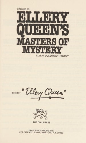 Ellery Queen's masters of mystery (Ellery Queen's anthology)