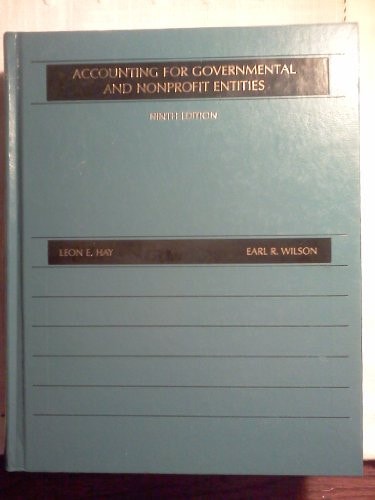 Accounting for Governmental and Nonprofit Entities