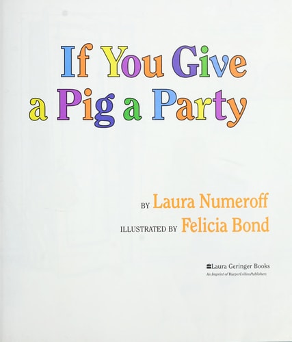 If You Give A Pig A Party