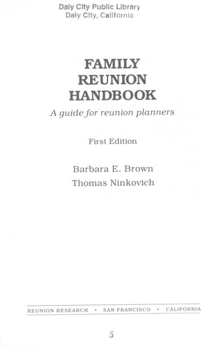 Family Reunion Handbook: A Guide for Reunion Planners
