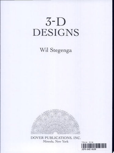 3-D Designs (Dover Design Coloring Books)
