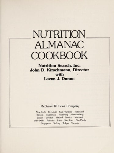 Nutrition Almanac Cookbook