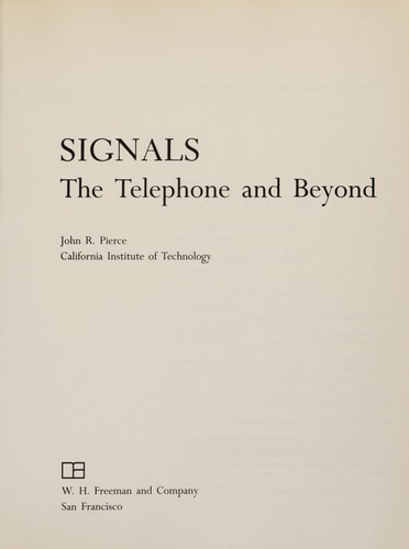 Signals: The Telephone and Beyond