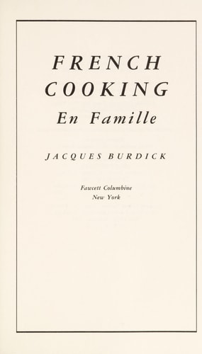 French Cooking en Famille