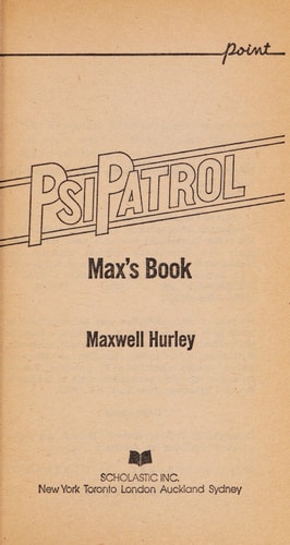 Max's Book (The Psi Patrol No 3)