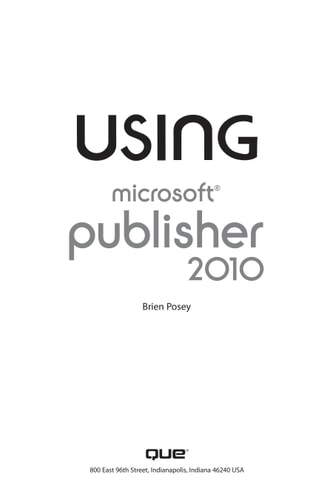 Using Microsoft Publisher 2010