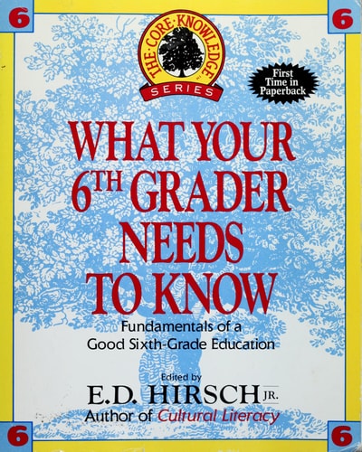 What Your Sixth Grader Needs to Know: Fundamentals of a Good Sixth-Grade Education (Core Knowledge Series : Resource Books for Grades One Through Six,)