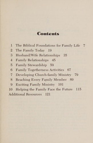 The church and family: A teaching team, instructor's guide