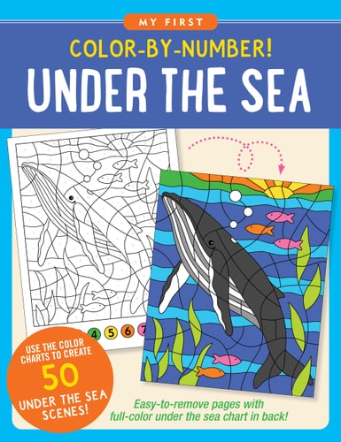 Color-By-Number! Under the Sea (50 Unique, One -Sided Designs)