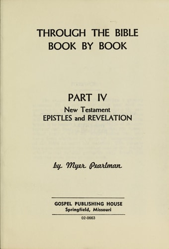 Through the Bible Book By Book Part IV Epistles and Revelation