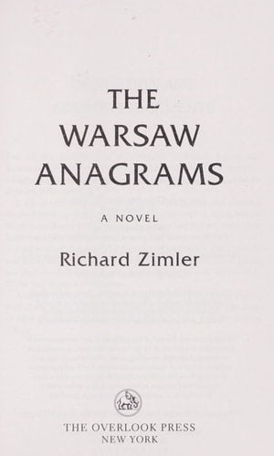 The Warsaw Anagrams: A Novel