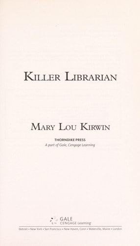 Killer Librarian (Thorndike Press Large Print Mystery)