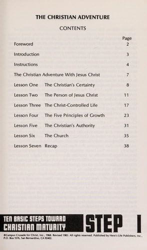 Ten Basic Steps Introduction: The Uniqueness of Jesus