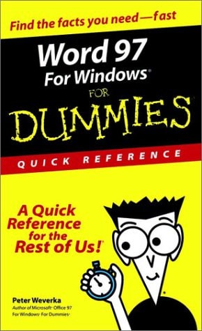 Word 97 for Windows for Dummies: Quick Reference