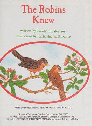 The Robins Knew: Happy Day Book (Happy Day Books (Hardcover))