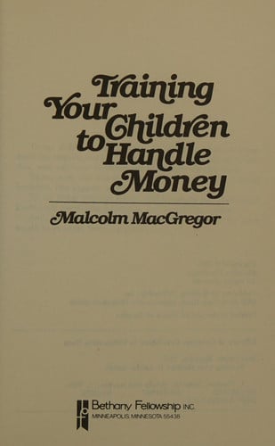 Training your children to handle money