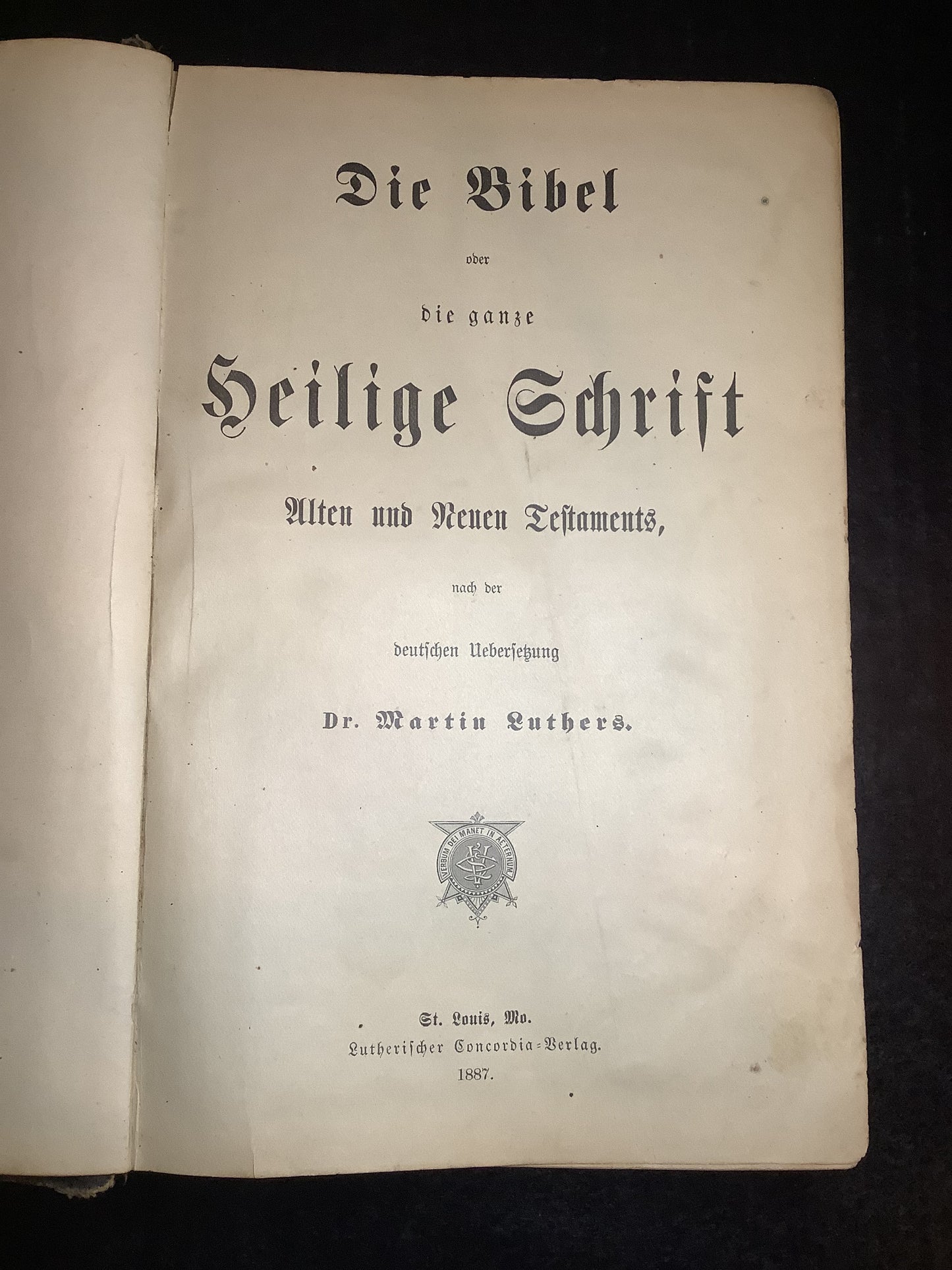 Die Bibel - Dr. Martin Luthers - German - 1887