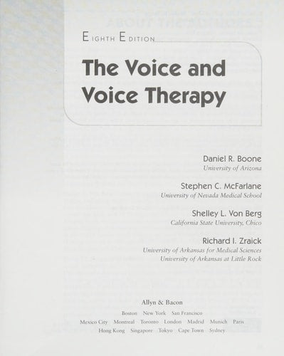The Voice and Voice Therapy