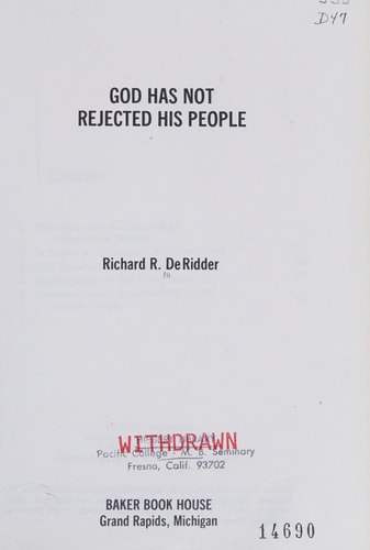 God has not rejected his people