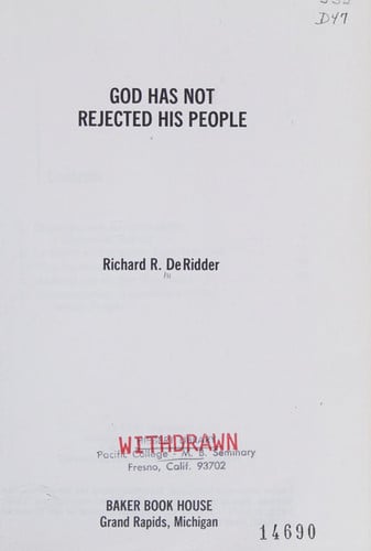 God has not rejected his people