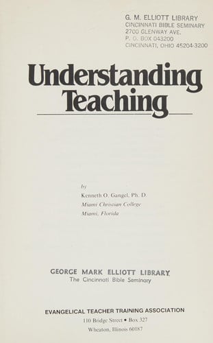 Understanding Teaching