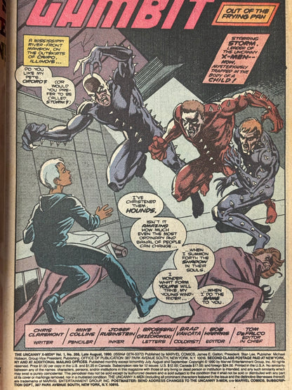 The Uncanny X-Men - Chris Claremont - First full appearance of Gambit - 1990
