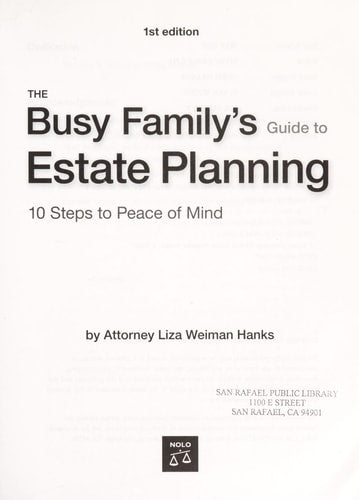 The Busy Family's Guide to Estate Planning: 10 Steps to Peace of Mind (book with CD-Rom)