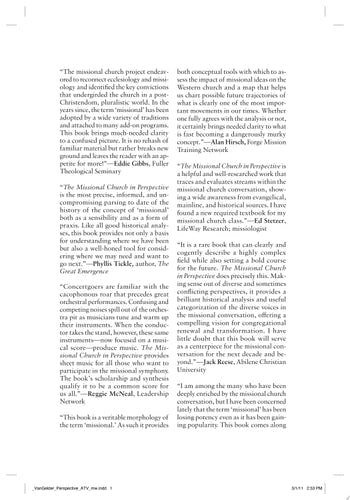 The Missional Church in Perspective: Mapping Trends and Shaping the Conversation (The Missional Network)
