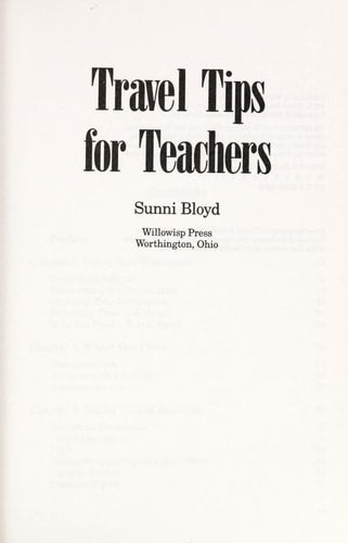 Travel Tips for Teachers (Teacher Lifestyle Book)