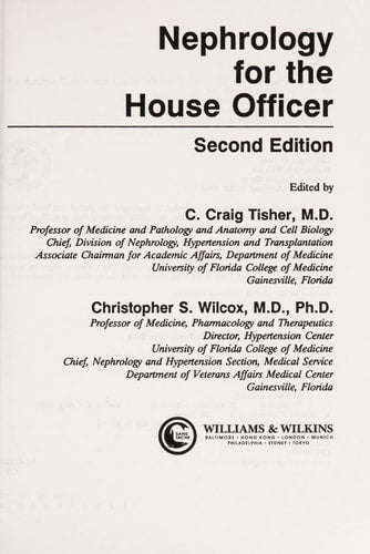 Nephrology for the House Officer (The House Officer Series)