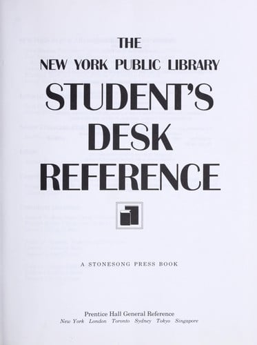 The New York Public Library Student's Desk Reference
