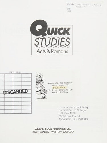Quick Studies: Acts & Romans