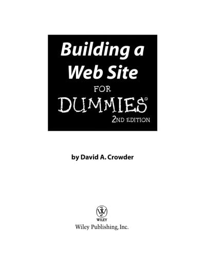 Building a Web Site For Dummies