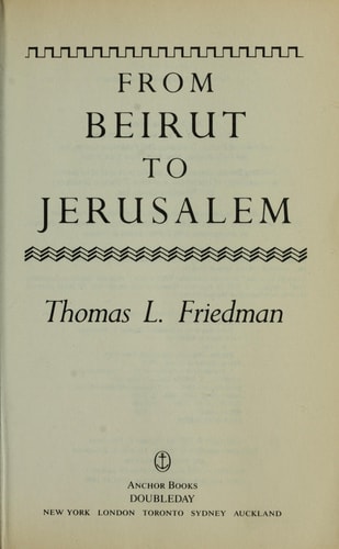 From Beirut to Jerusalem