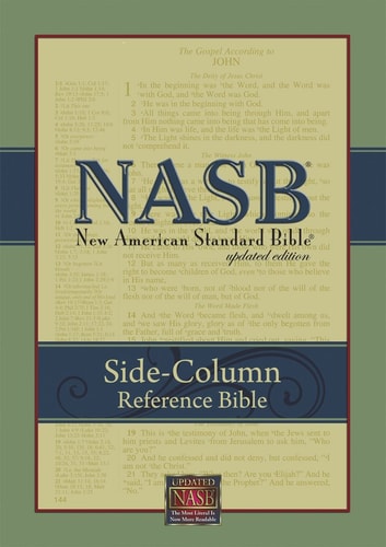 NASB Update Side-Column Reference; Burgundy Bonded Leather
