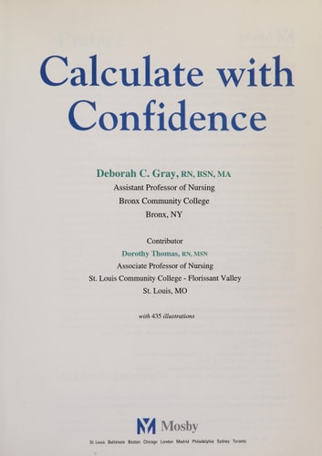 Calculate With Confidence